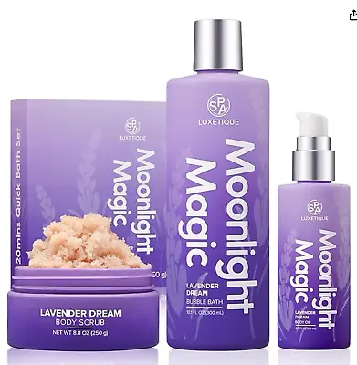 Spa Gifts For Women Spa Luxetique 3 Pcs Lavender Bath And Body Gift Sets Bubbl • $17.85