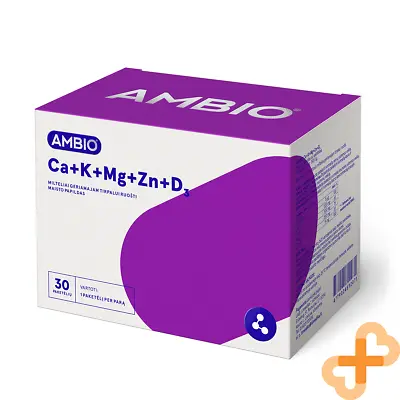 AMBIO Potassium Magnesium Calcium Zinc Vitamin D3 Soluble Powder 30 Satchets • £11.01