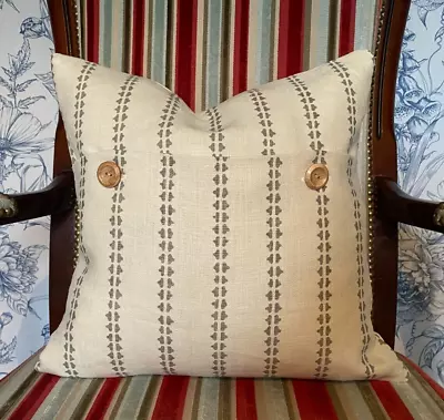 Vanessa Arbuthnott *SIMPLE TICKING* Linen Cushion Cover In 40cm (16 ) BN • £25