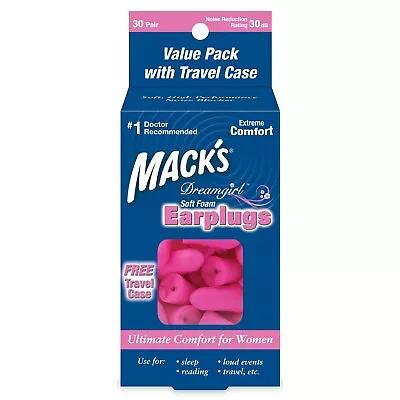 Mack's Dream Girl Ear Plugs (30 Pair) - Pink • £11.99