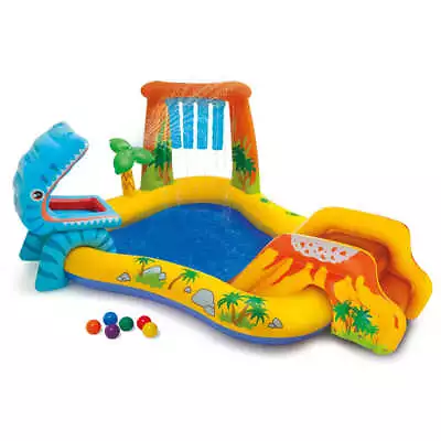 INTEX Inflatable Pool Swimming Paddling Dinosaur Play Centre 57444NP VidaXL • £61.99