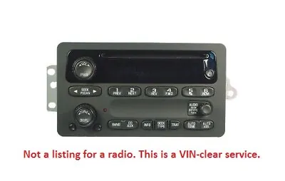 GM Radio VIN Clear UNLOCK Service For Locked 2000+ Class 2 Radios • $45