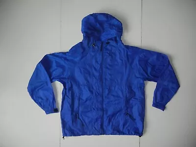 REI Blue Thin Nylon RAIN JACKET Outdoor Packable Hike Windbreaker Coat Men's L • $29.99