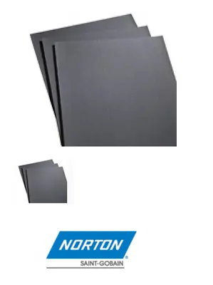 Norton 80 Grit Wet Or Dry Sandpaper - 9  X 11   - 10 Sheets - Open Box -CLOSEOUT • $12.99