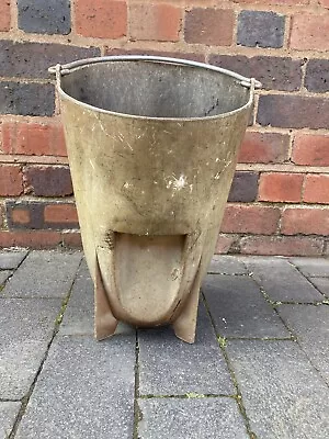 £19.99 • Buy Coal Scuttle Fireside Fire Fuel Bucket Handles Atomic Space Rocket Damage 60’s