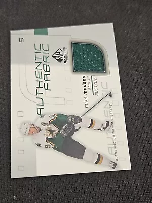 2001-02 Upper Deck UD SP Game Used MIKE MODANO AF-MM Authentic Fabric Jersey • $6.04