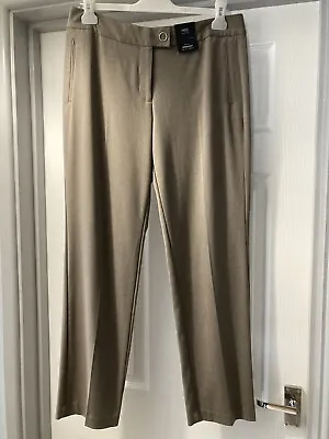£3.99 • Buy M&S BNWT Size 12S Neutral Mid Rise Straight Leg Trousers 
