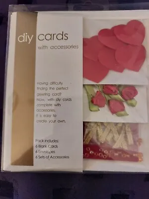 DIY Card Making Kit 01 With Accessories Red Hearts Etc Crafts • £2