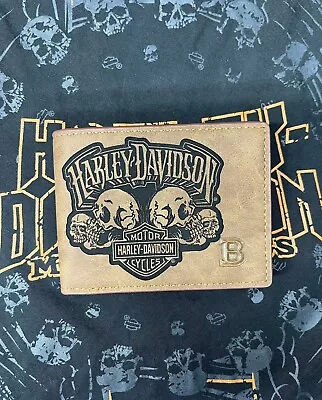 Harley Davidson Custom Made Leather Wallet • $17