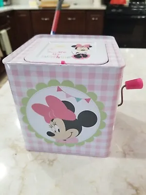 Vintage 2014 Minnie Mouse Musical Jack In The Box Disney Toy Kids PinkYou Are My • $22.95