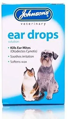 NEW Ear Drops Contains Natural Pyrethrum To Kill Ear Mites Also Softens Wax Soo • £4.36