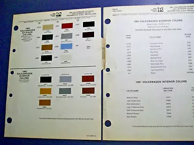 1982 VW Volkswagen Rabbit Pickup Vanagon Car/truck Paint Chips -Ditzler -ext Int • $8.95