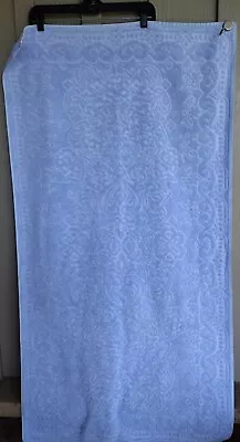 Vintage Laura Ashley Textured Bath Towel Blue • $19.95