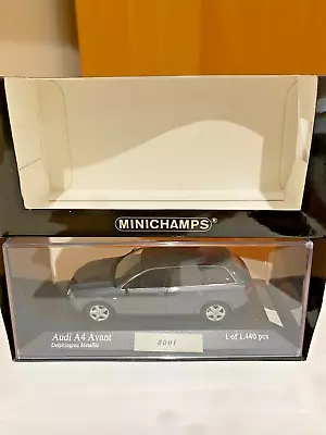 Minichamps 430 010110; 2001 Audi A4 Avant; Grey; Excellent Boxed • £27