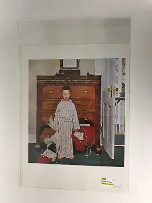 Norman Rockwell Print 11.125 X 15 In - Discovering Santa • $15