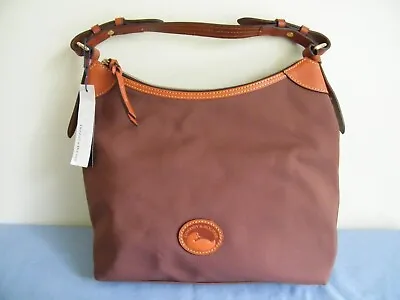 Dooney & Bourke Large Erica Canvas Leather Trim Hobo Shoulder Bag NWT • $55