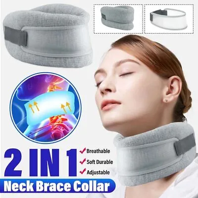 2 In 1 Neck Stretcher Cervical Brace Traction Devices Orthopedic Pillow Collar • £7.74