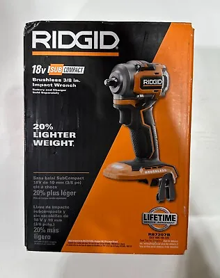 NEW! Ridgid R87207B 18V SUB-COMPACT BRUSHLESS 3/8 IN IMPACT WRENCH • $87.99