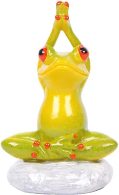 Namaste Meditating Yoga Frog Ceramic Desk Statue Figurine 4.7  Tall NEW • $4.25