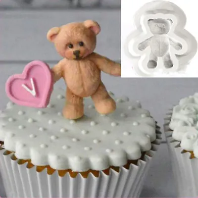 £3.25 • Buy 3D Bear Silicone Fondant Mould Cake Animal Teddy Wild Zoo Chocolate Baking Mold