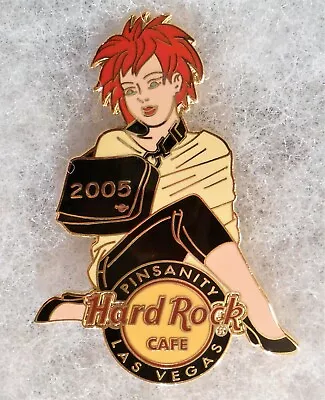 Hard Rock Cafe Las Vegas Redhead Girl In Straight Jacket With Pin Bag Pin #29309 • $14.75