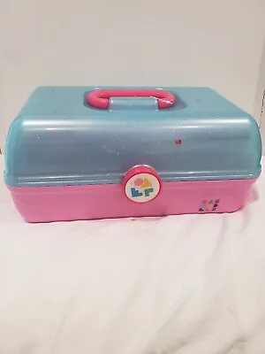 Caboodles 3 Tier Makeup Travel Case W/ Vanity Mirror - Pink And Blue • $14