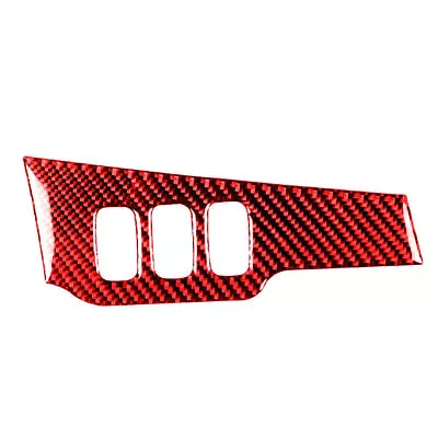 Red Carbon Fiber Style Headlight Control Trim For Mitsubishi Lancer 2008-2015 • $141.31