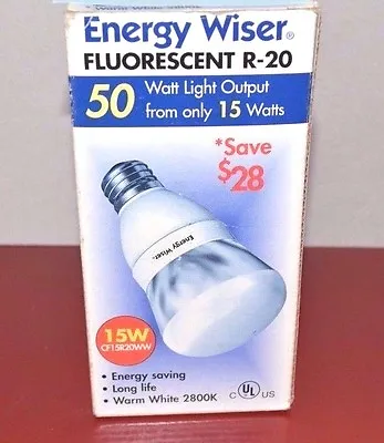 2-PK NEW Bulbrite CF15R20WW 15W CFL R20 Reflector Warm White Compact Fluorescent • $19.95