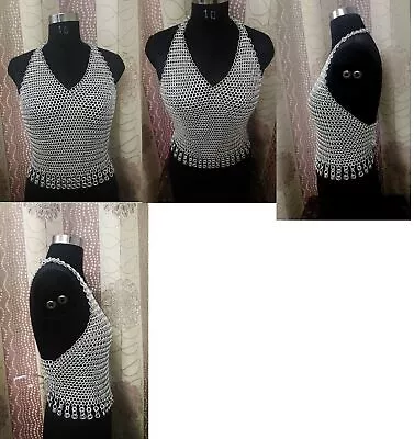 Chain Mail Bra New Aluminium Butted Top For Women Round Rings Anodized Knitted • $80.07