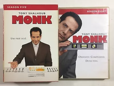 Monk Season Five & Season Eight DVD 4-Disc Sets • $7.99