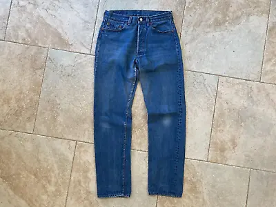 Vintage 80s Levi’s 501 XX Button Fly Blue Jeans 32x34 (31X32) Dark Wash USA Rare • $60