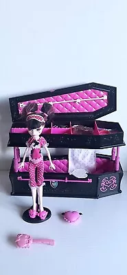 Monster High Dead Tired Draculaura Doll & Coffin Bed/Jewellery Box Playset. • $111.92