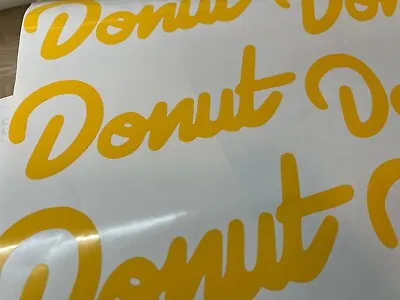 Yellow Donut Vinyl Sticker Decal - Car Truck Window Toolbox Drift Media Jdm • $4.24