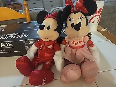 Disney Valentines Plush Mickey And Minnie Mouse Set 2018 • $15.99