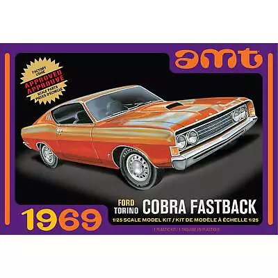 AMT 1/25 1969 Ford Torino Cobra Fastback AMT1217M Plastics Car/Truck 1/24-1/25 • $25.99