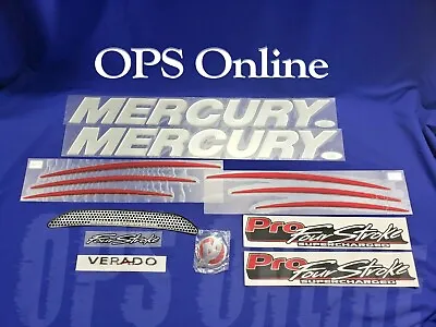 New/ OEM Mercury 200-300 HP Pro Verado Cowling Decal Set - Part#: 8M0052110 • $594.60