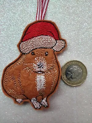 Christmas Hanging Decoration - Hamster In Santa Hat • £5.99