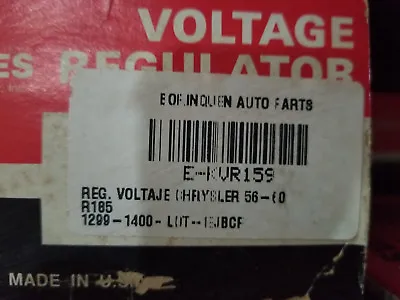 Kidde Voltage Regulator 580647 U60 Dodge Hudson Willys Plymouth 6volts • $51.99