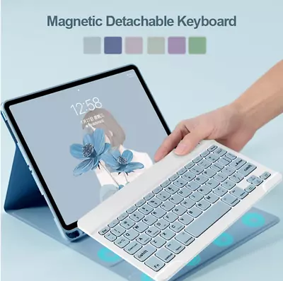 $42.70 • Buy For IPad 7/8th/9th 6th 11  2022 Gen Air 5 4 3 Bluetooth Keyboard Case With Mouse