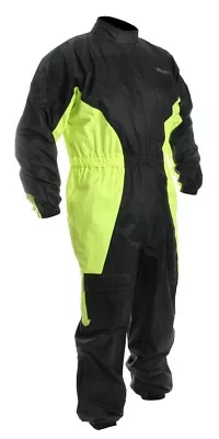 Weise Hi-Viz Rain Suit Windproof/Waterproof 1 Piece Biker Motorcycle XL Blk/Ylw • $59.95