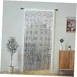  Macrame Lace Door String Curtain For DoorwaysRoom Divider Doorway 1 White • $22.38