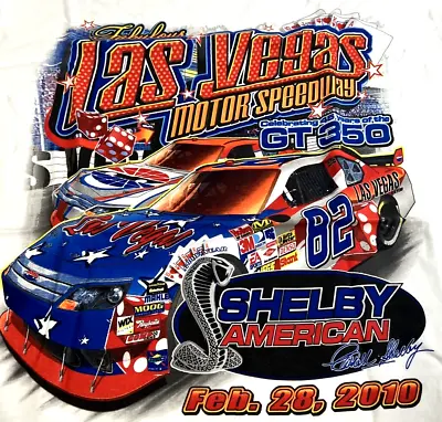 Vintage Nascar Graphic Shirt Las Vegas Shelby GT 350 2010 Race Day (Size Large) • $15