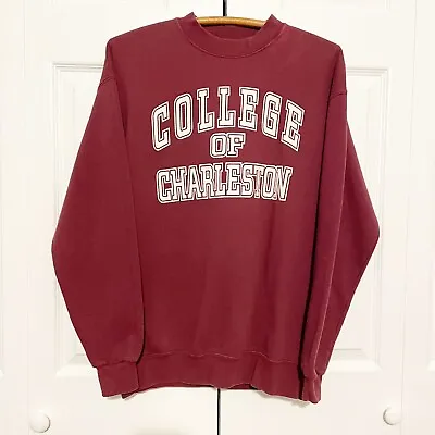 $30 • Buy Vintage College Of Charleston Sweatshirt Medium Crewneck SC Distressed Oversized