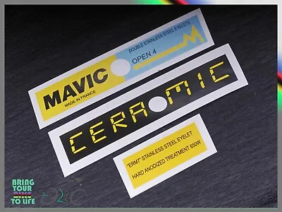 MAVIC OPEN 4 CERAMIC Decal Sticker For Rims Set For 2 Rims 6xstickers Wheel • $6