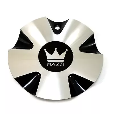 Mazzi Gloss Black Machined Wheel Center Hub Cap 6-3/4 OD Aluminum For 337 • $12.18