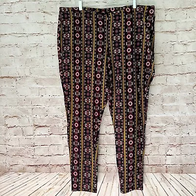 Torrid Womens Plus Size Tribal Leggings Size 4X Black Multicolor  • $22.99