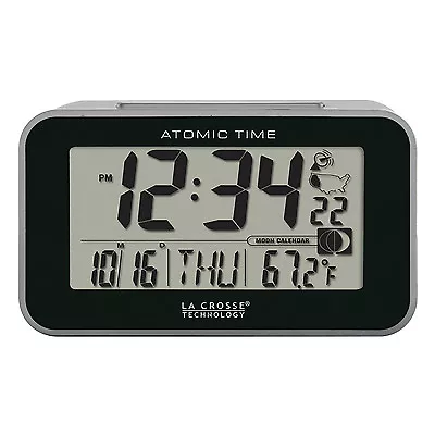 617-1270 La Crosse Technology Atomic Digital Alarm Clock With Blue LED Backlight • $27.95