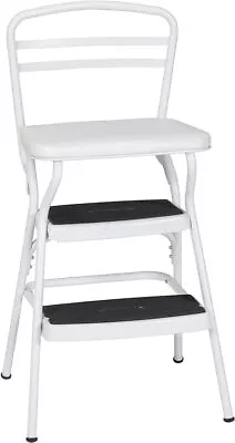 Cosco Stylaire Retro Counter Height Chair/Step Stool With Lift-up Seat11130WHTE • $61.22