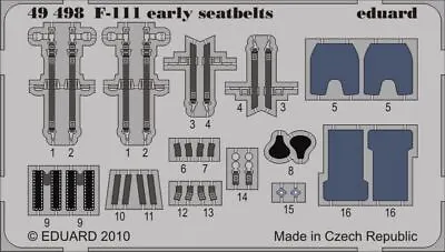 1/48 Eduard F-111 Aardvark Early Seatbelts For Hobby Boss • $13.16