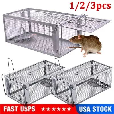 1/2/3 Live Humane Cage Trap For Rodent Rat Mice Squirrel Chipmunk Animal Catcher • $13.15